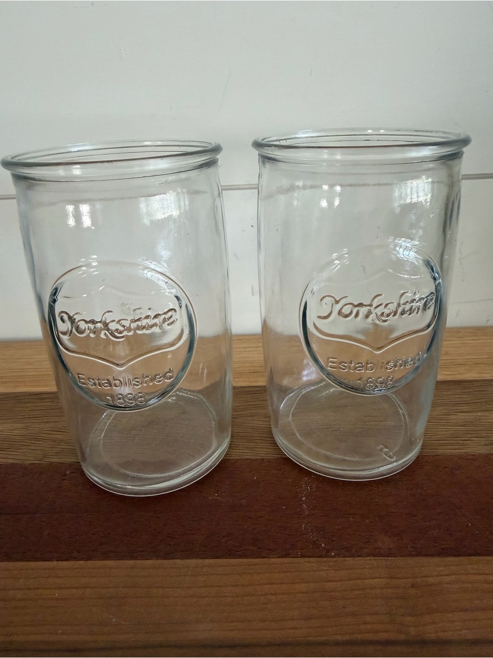 Vintage Circleware Yorkshire Mason Jar Tumbler Logo Established 1898